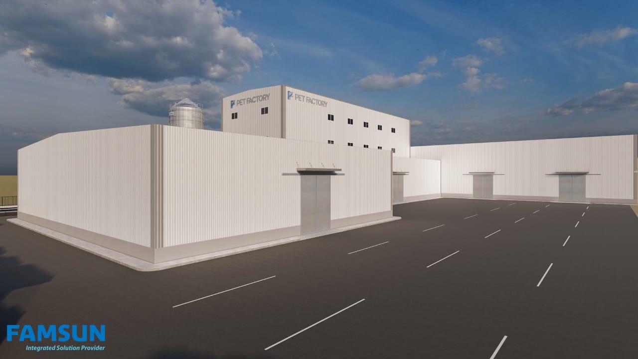 Bâtiments industriels PET FACTORY — projection architecturale